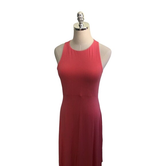 Athleta Dress Women's Size S/T Pink Fit & Flare Sleeveless Midi - Picture 5 of 7